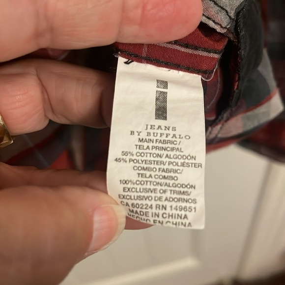 I Jeans by Buffalo. men’s XL LONG & short sleeve western button up shirt Shacket - Picture 10 of 12